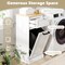 Costway Laundry Cabinet Freestanding Tilt Out Laundry Hamper with Basket Drawer Organizer